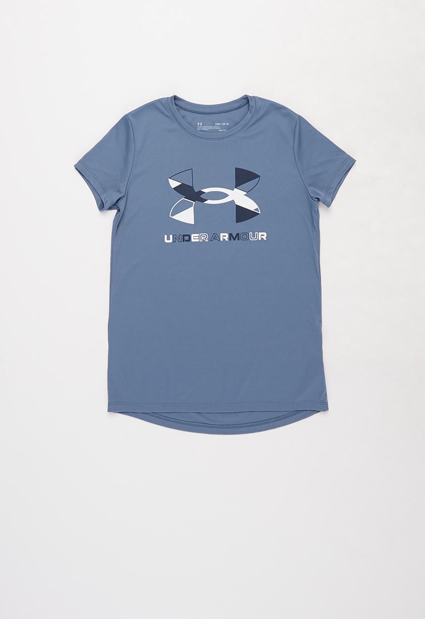 Under Armour - Tech graphic big logo tee - blue 
