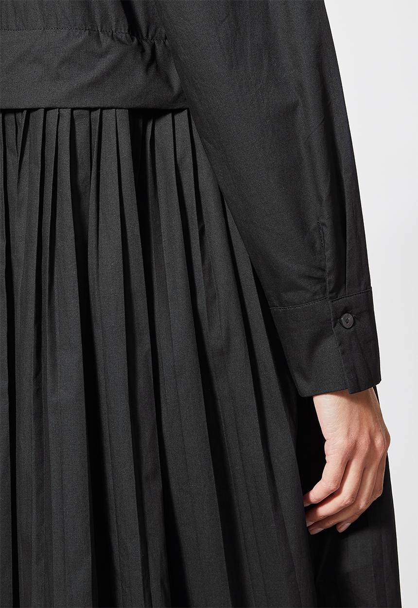 Superbalist - Pleated shirt dress - black