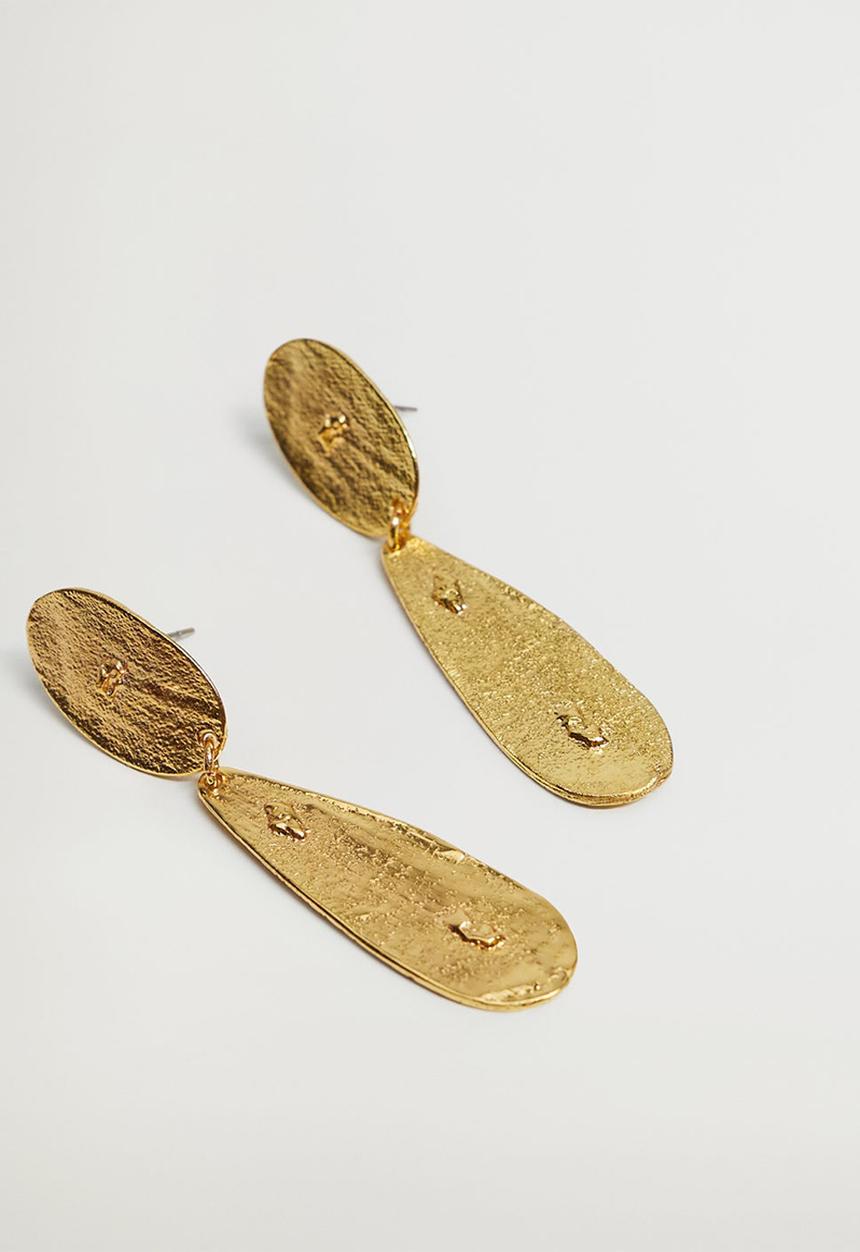 Violeta by Mango - Damara earrings - gold
