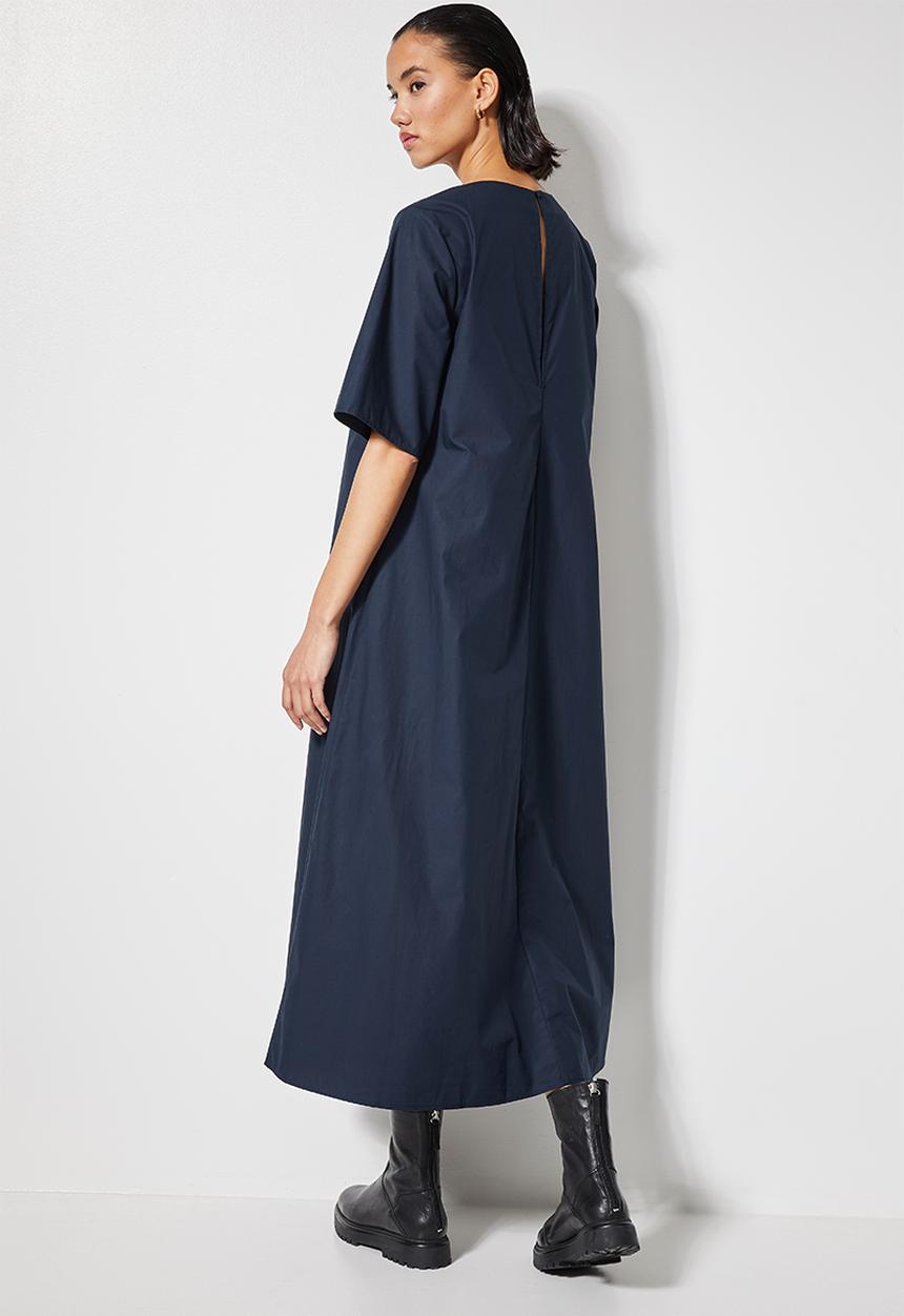 Superbalist - Inverted pleat trapeze dress - navy
