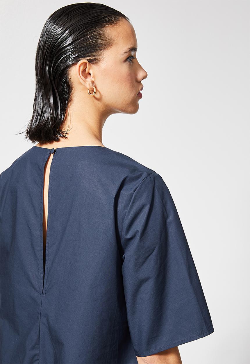 Superbalist - Inverted pleat trapeze dress - navy