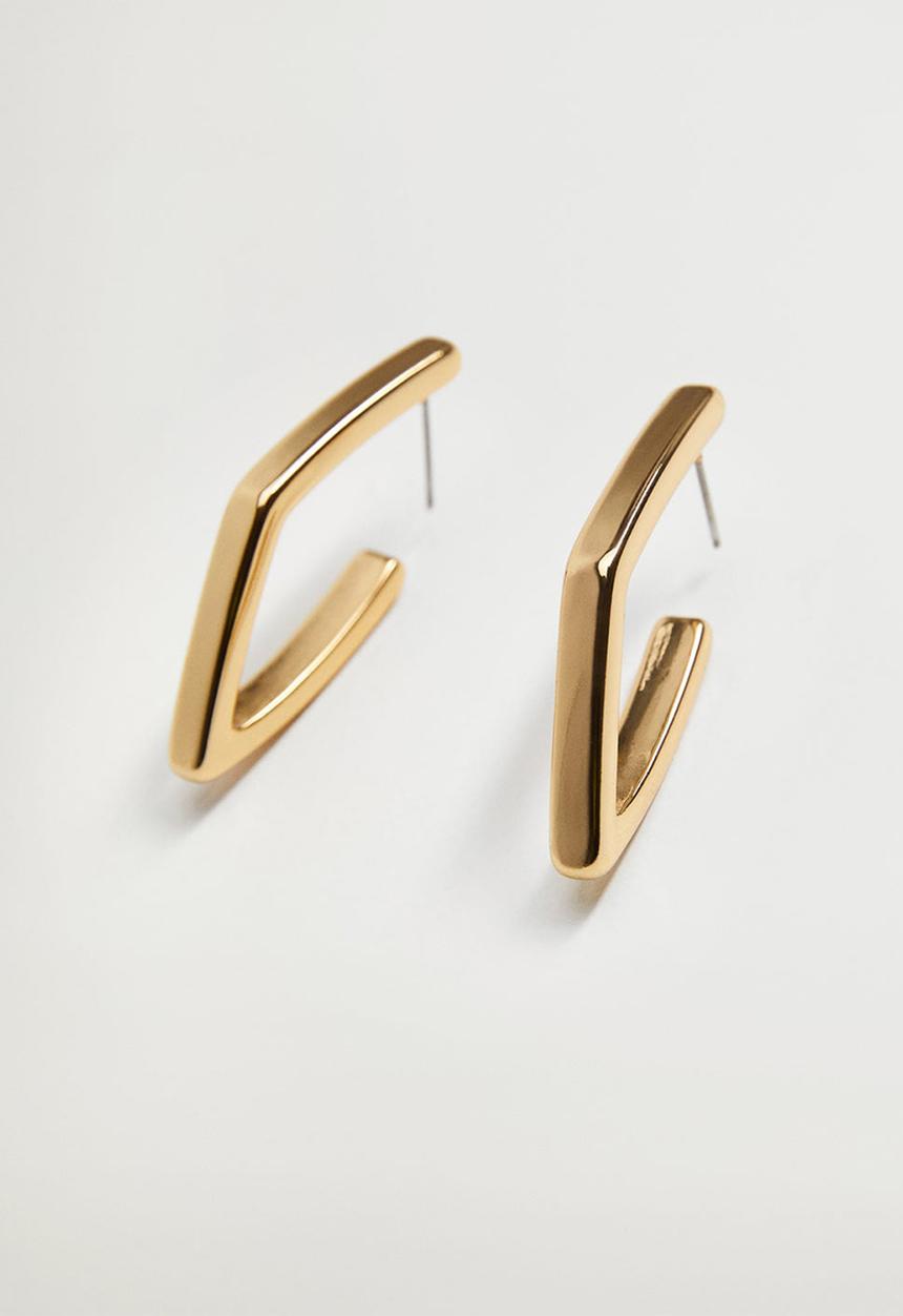 Violeta by Mango - Grus earrings - gold