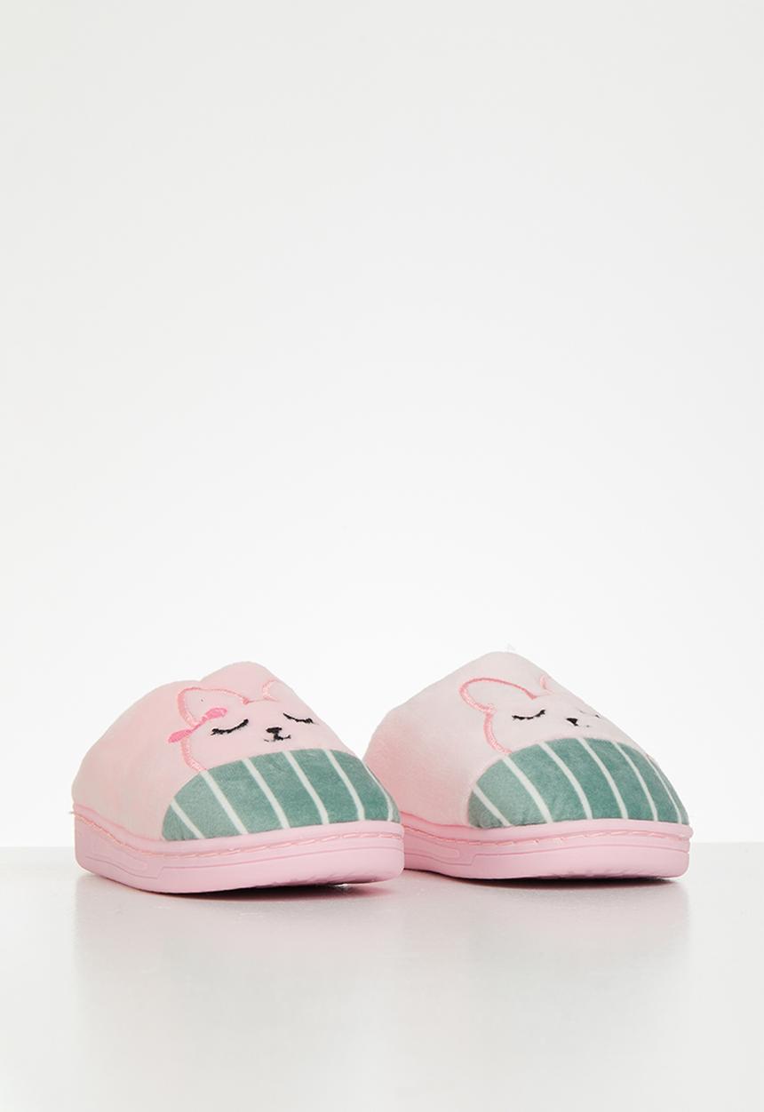 Pop Candy - Girls bunny printed slippers - pink
