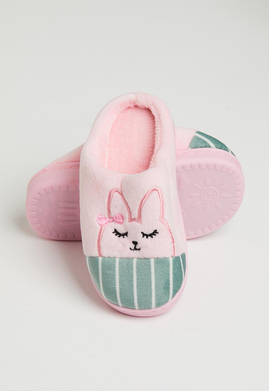 Pop Candy - Girls bunny printed slippers - pink