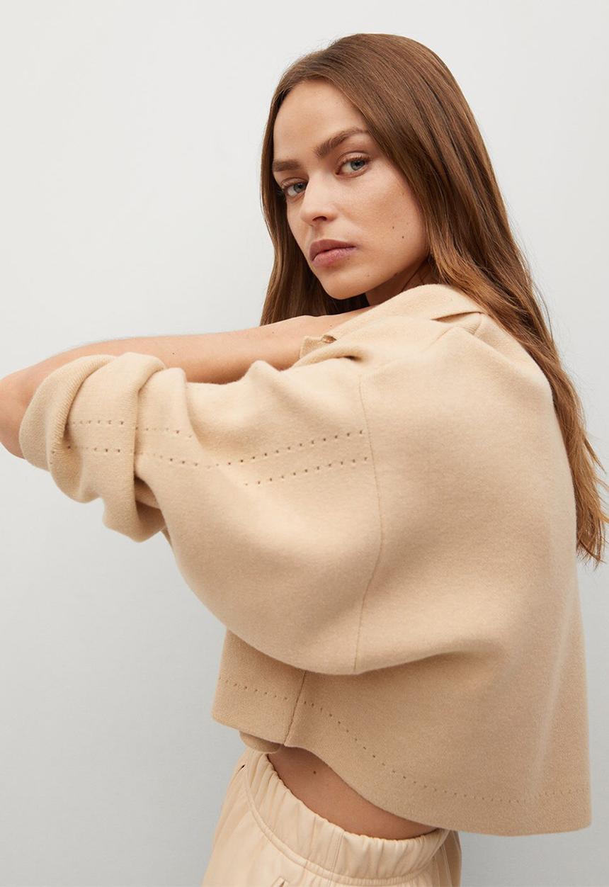 MANGO - Cardigan basket - beige 