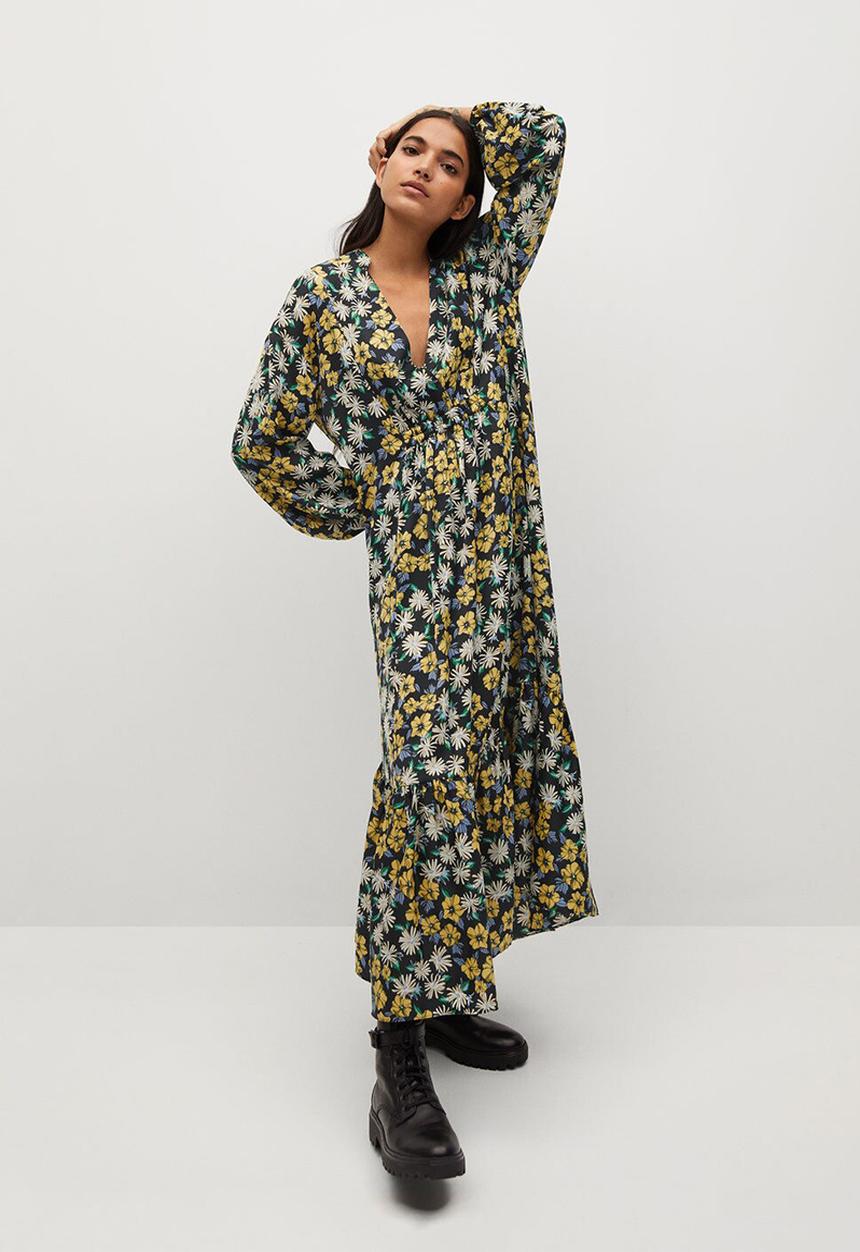 MANGO - Dress cris - black