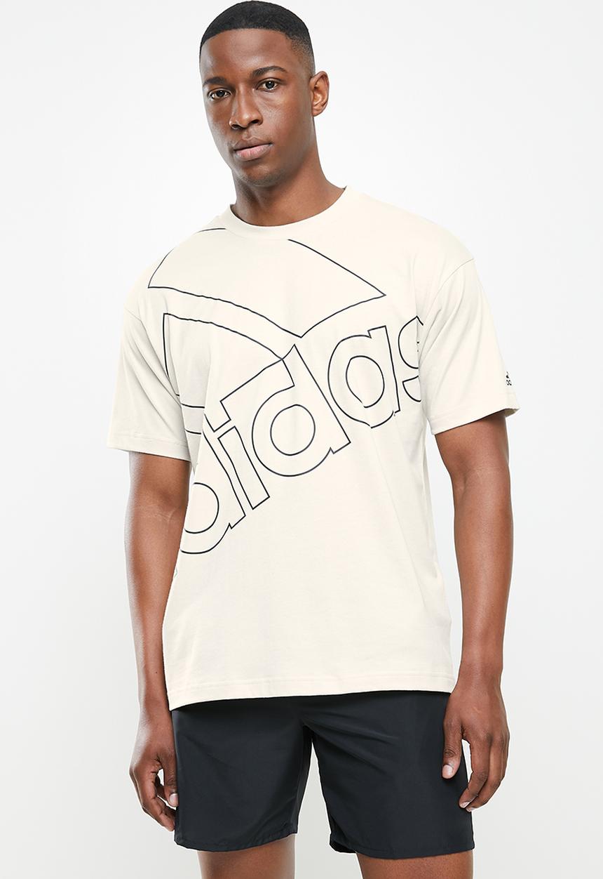 adidas Performance - Favs graphic tee - neutral & black