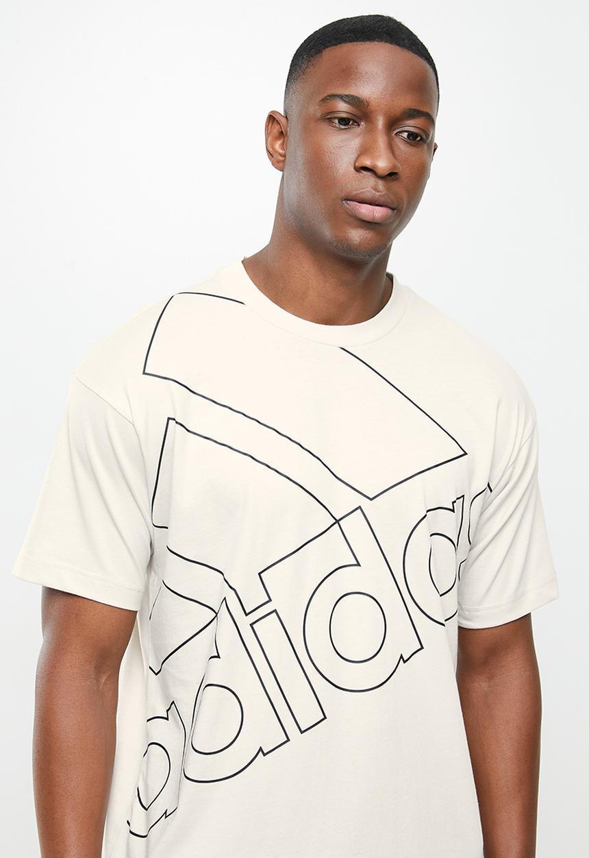 adidas Performance - Favs graphic tee - neutral & black