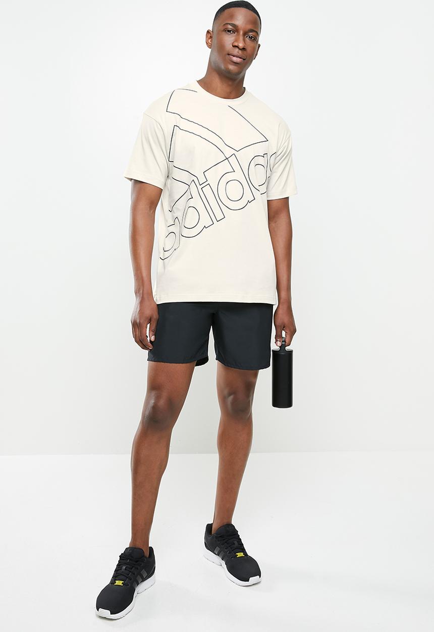 adidas Performance - Favs graphic tee - neutral & black