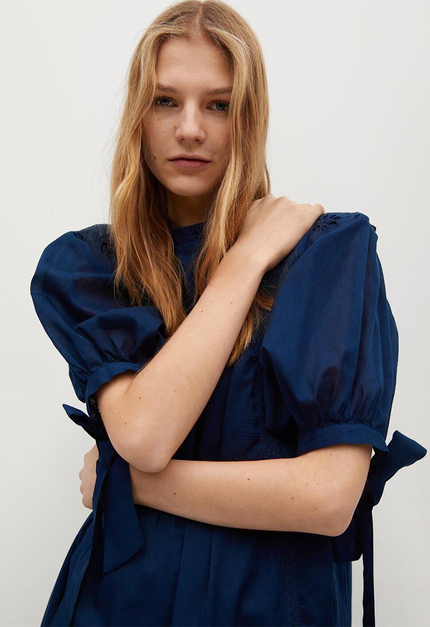MANGO - Dress atlas- navy
