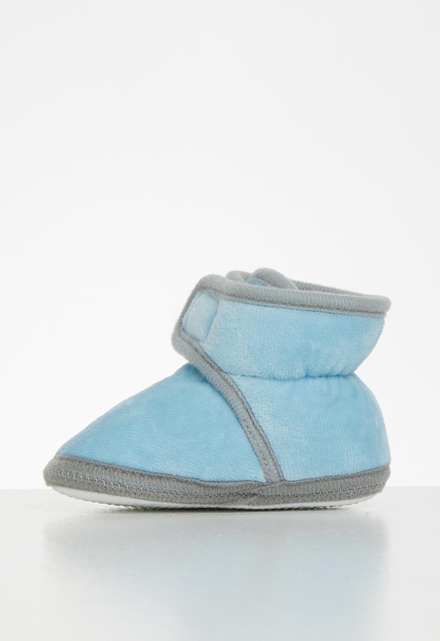 Pop Candy - Baby boys booties - blue