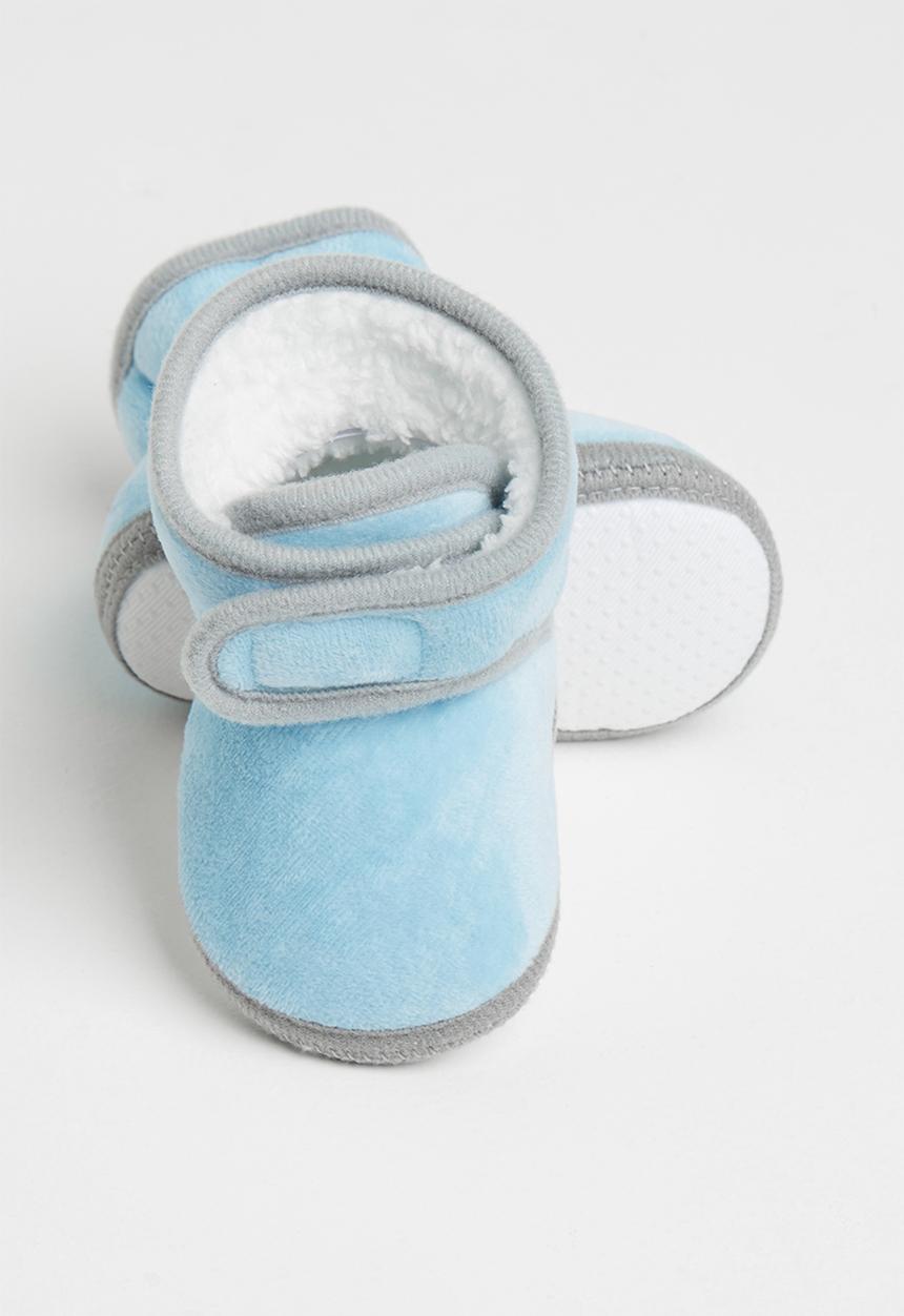 Pop Candy - Baby boys booties - blue