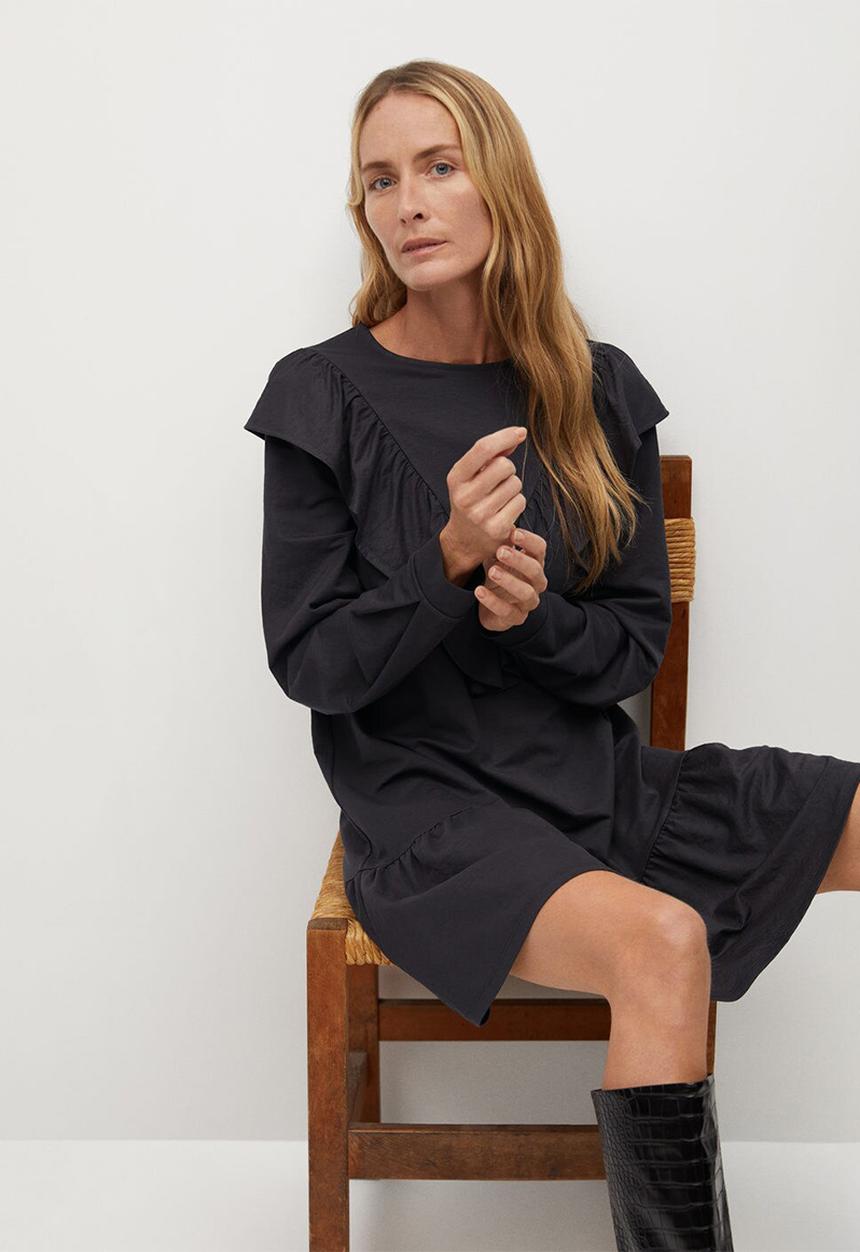 MANGO - Dress adelina - charcoal