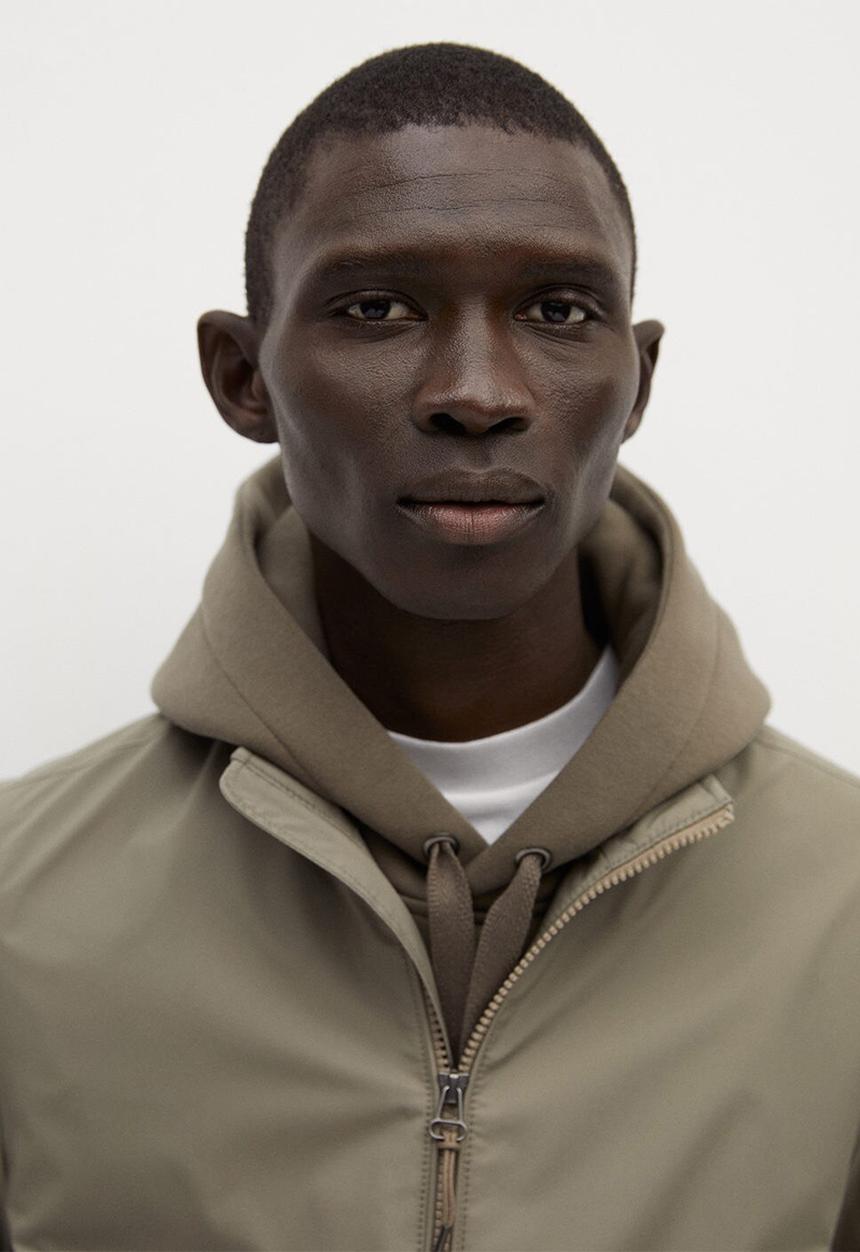 MANGO - Technical fabric jacket - khaki brown