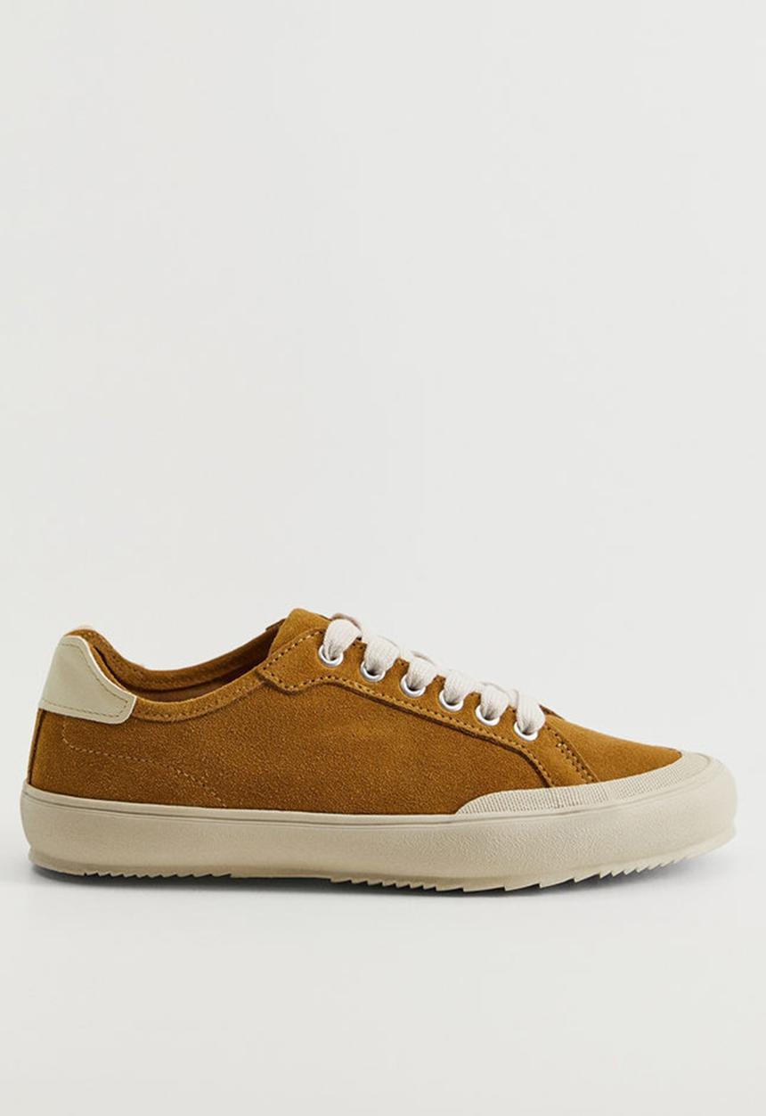 MANGO - Hague leather sneaker - medium brown