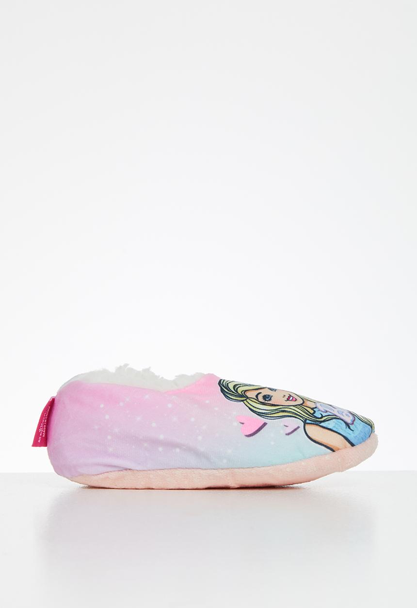Character Group - Sherpa slipper barbie - pink