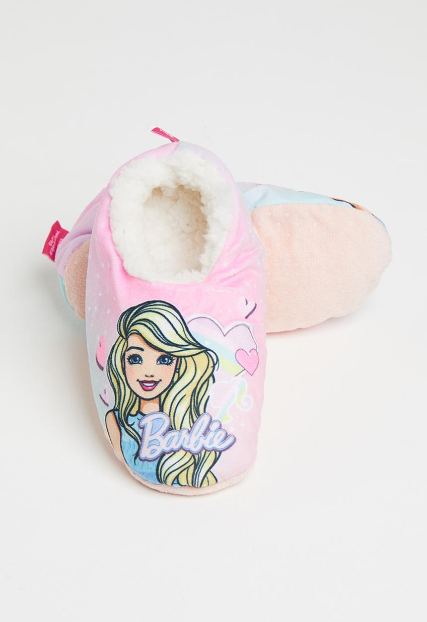 Character Group - Sherpa slipper barbie - pink