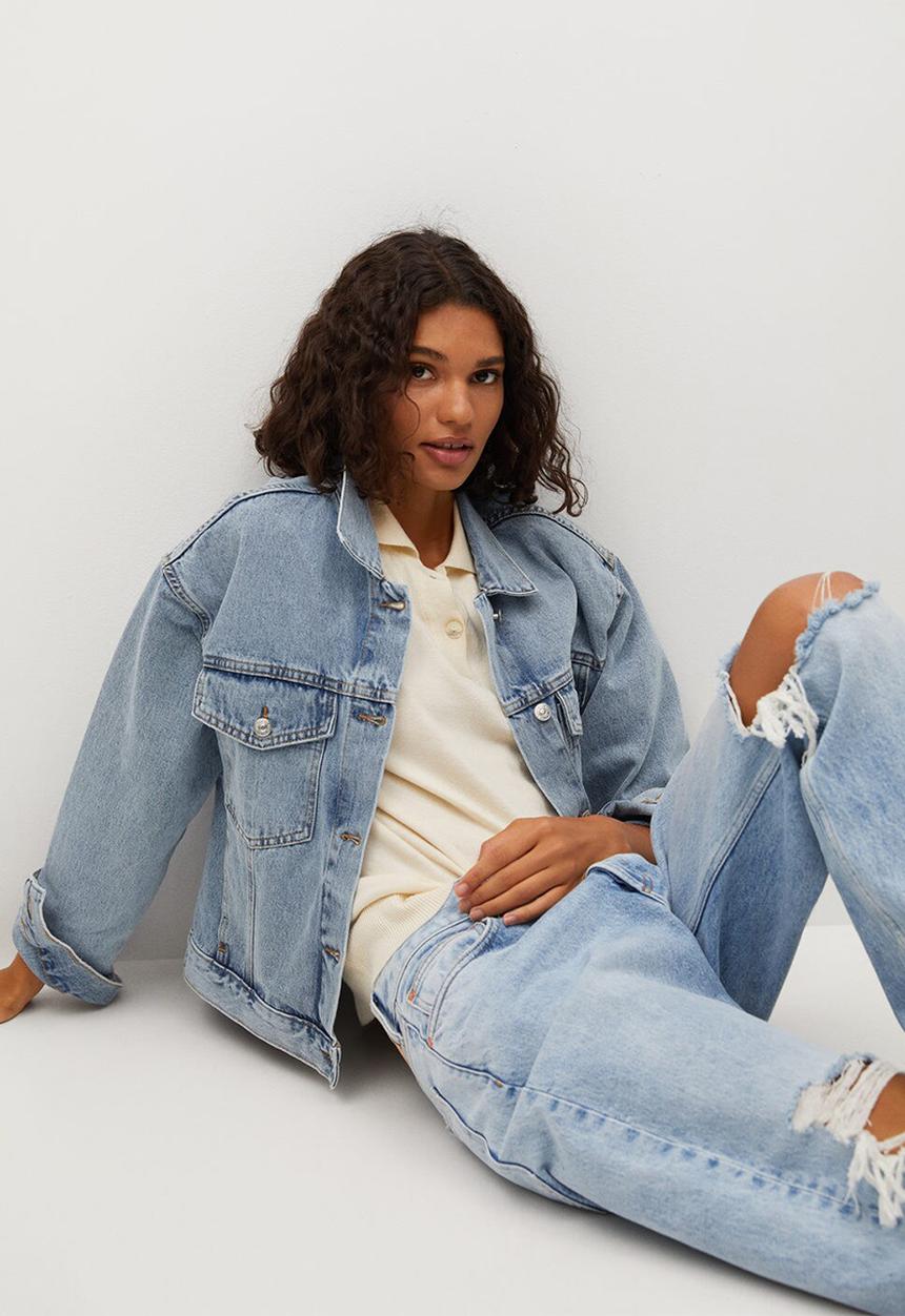 MANGO - Jacket rachel - open blue