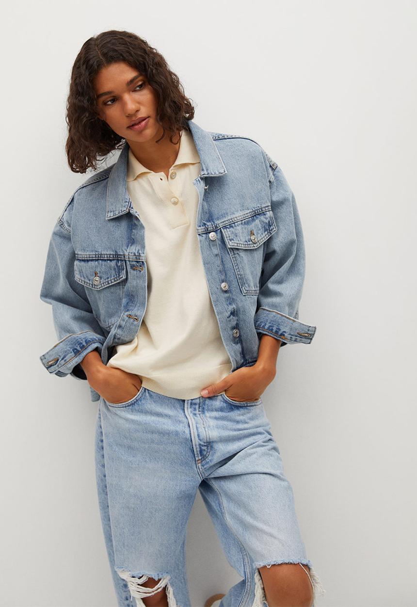 MANGO - Jacket rachel - open blue