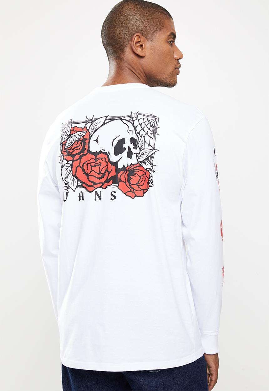 Vans - Rose bed long sleeve tee - white