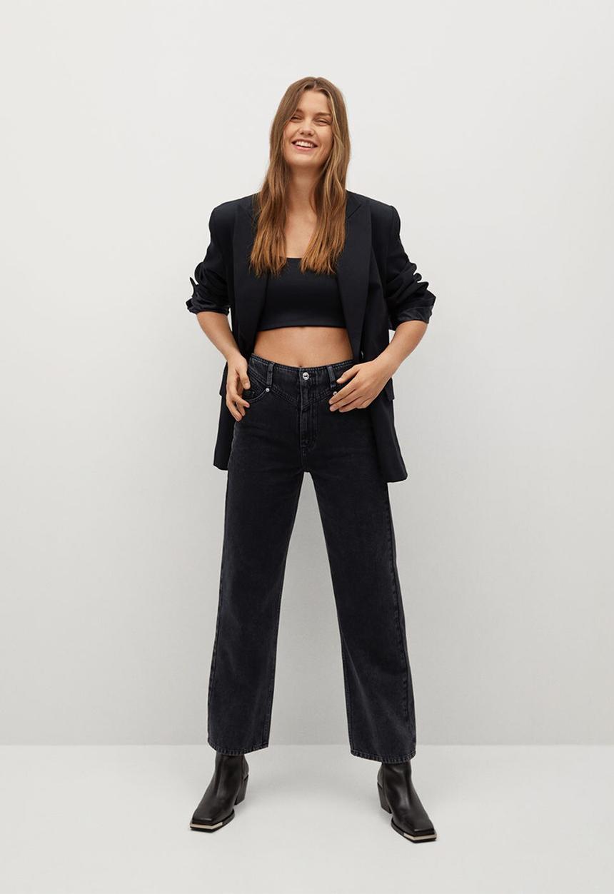MANGO - Jeans juliette - black 