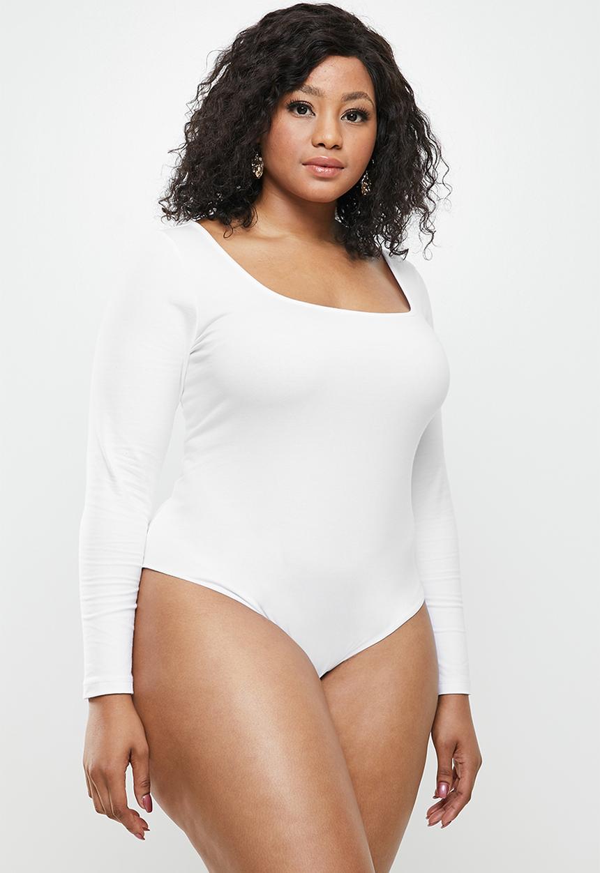Blake - Scoop neck bodysuit - white