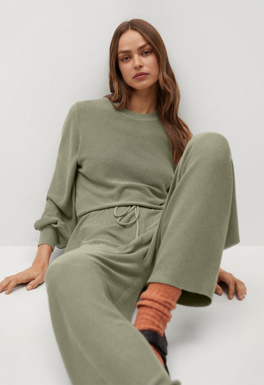 MANGO - Trousers milan - khaki green