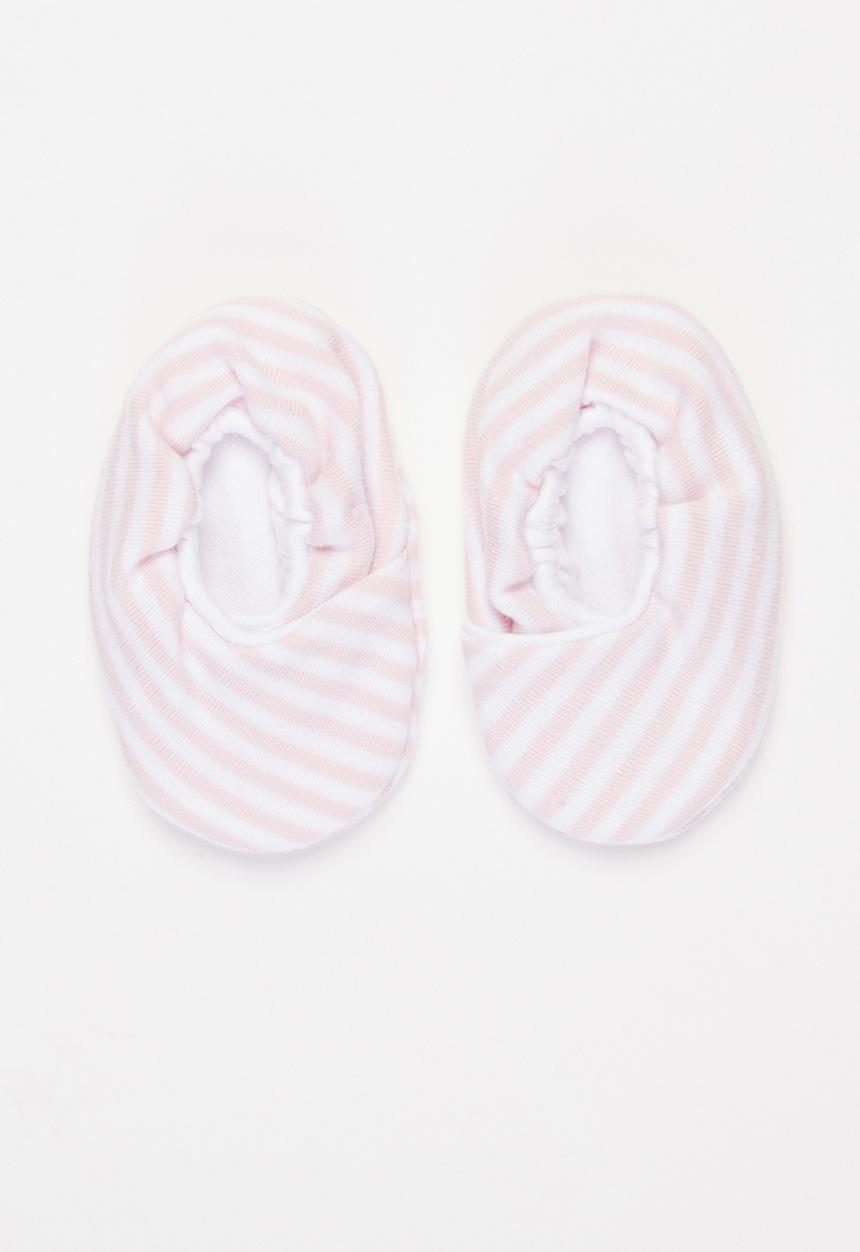 Little Lumps - Shoes kimono - pink & white 