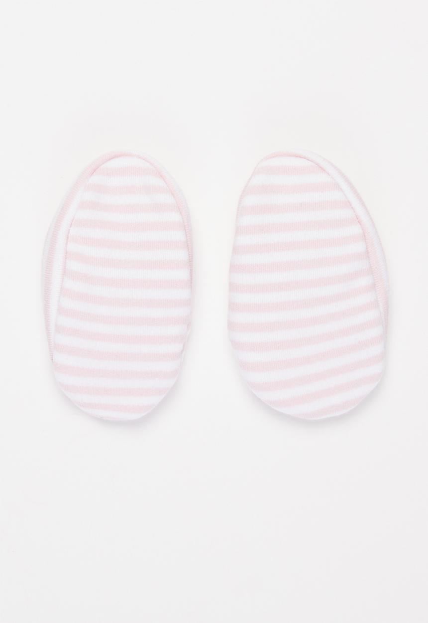 Little Lumps - Shoes kimono - pink & white 