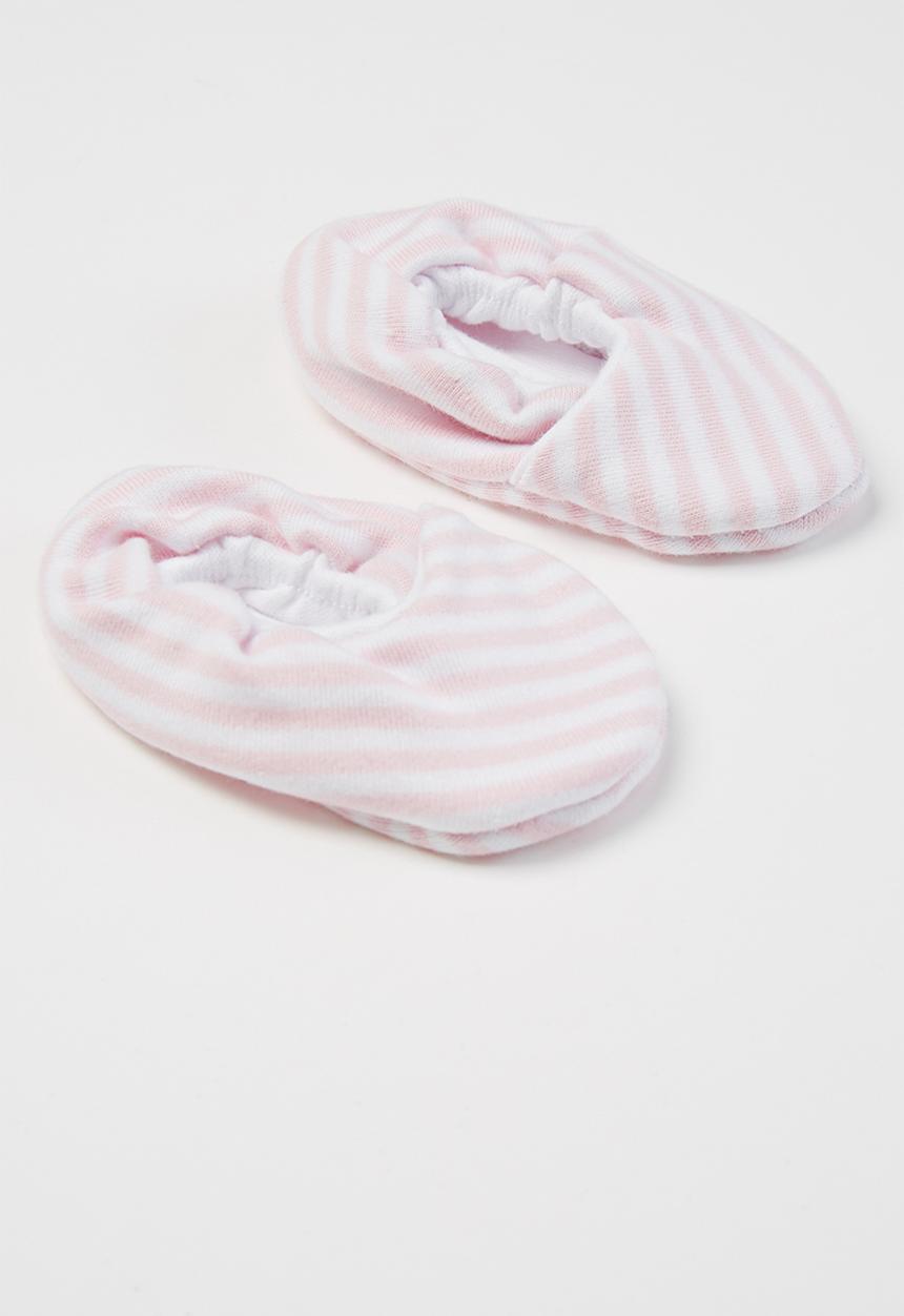 Little Lumps - Shoes kimono - pink & white 