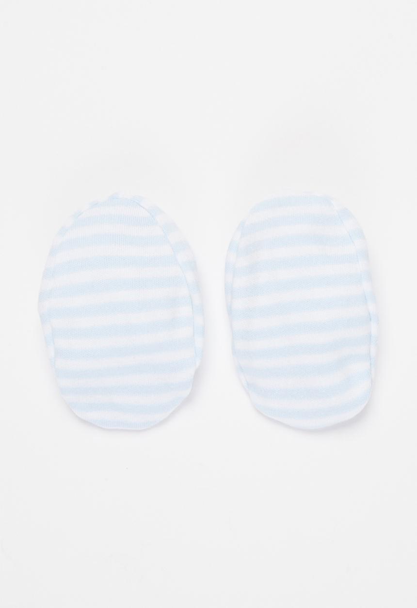 Little Lumps - Shoes ribbed - blue & white 