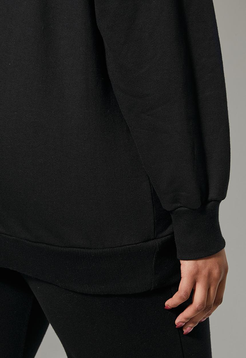 Superbalist - Longline hoodie - black