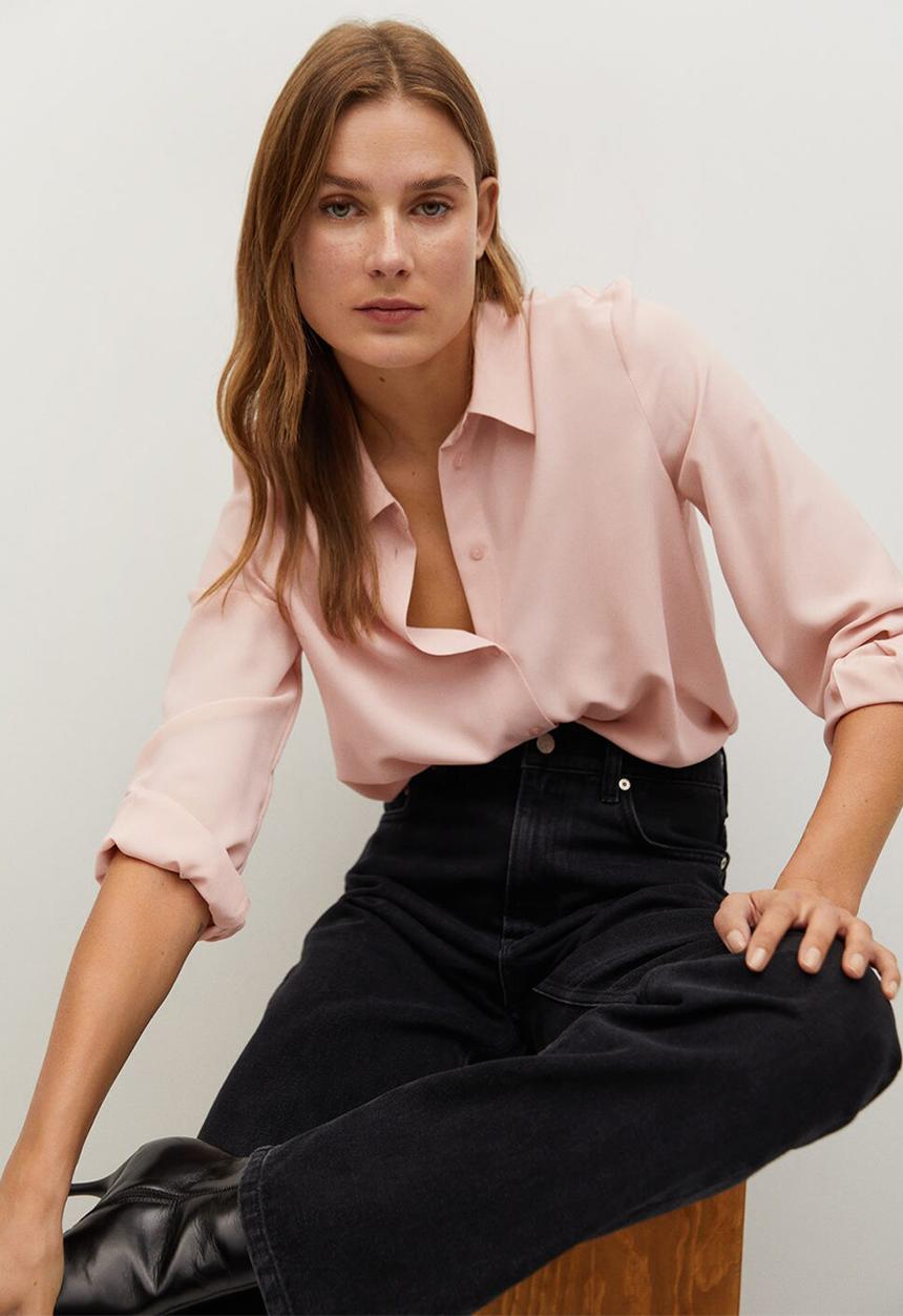 MANGO - Shirt basic - pink