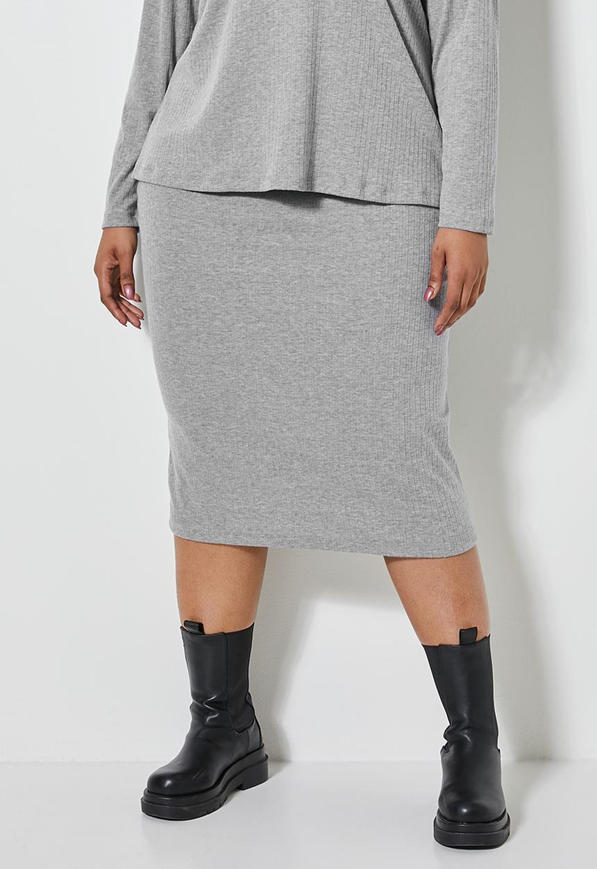 Superbalist - High waist bodycon skirt - grey 