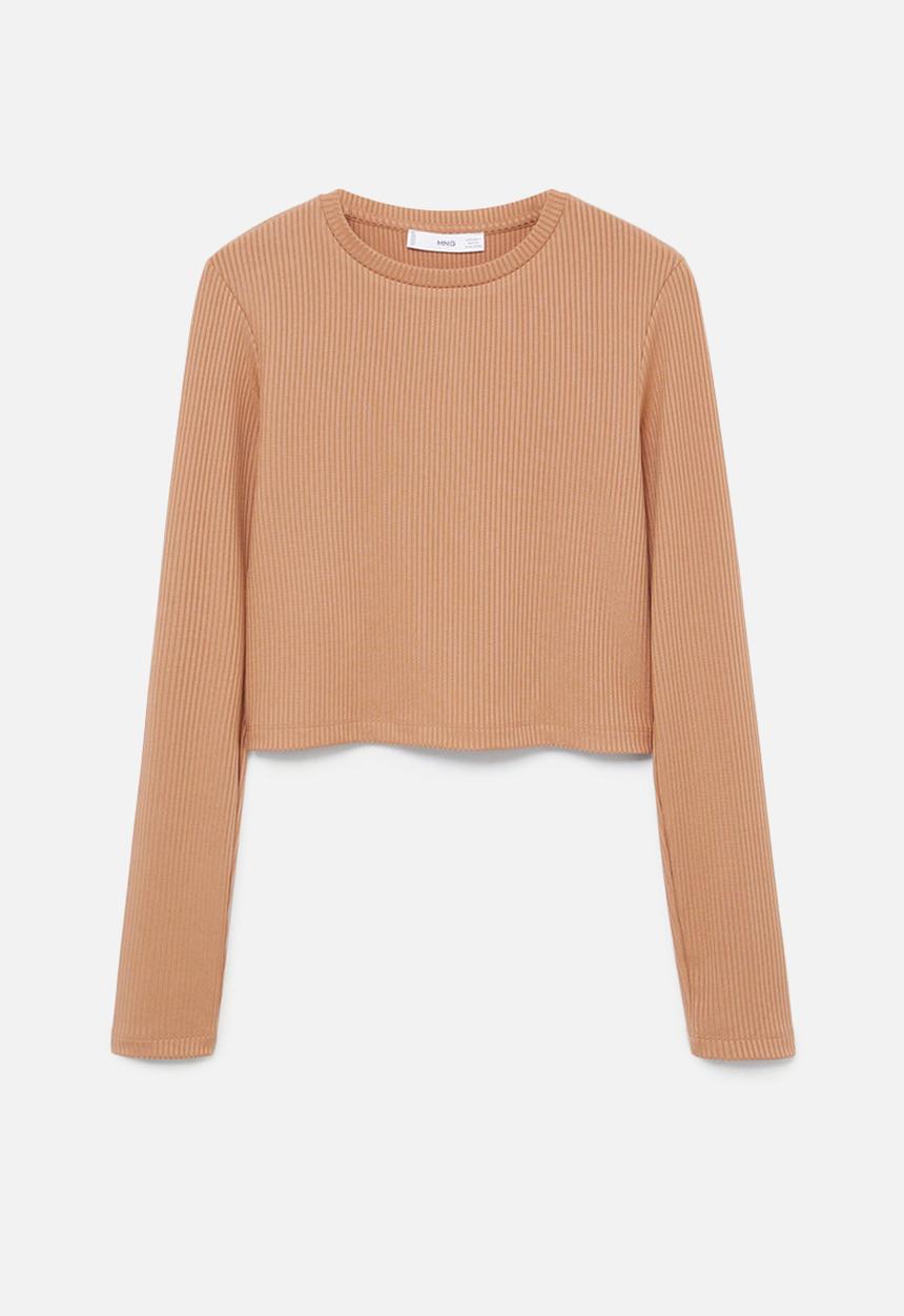 MANGO - T-shirt annita - medium brown