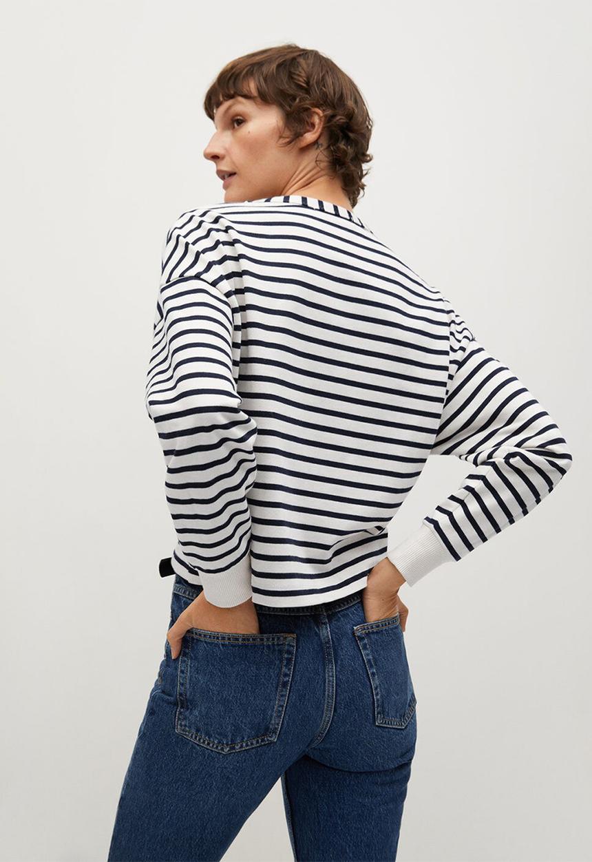 MANGO - Sweatshirt marinero - white & navy