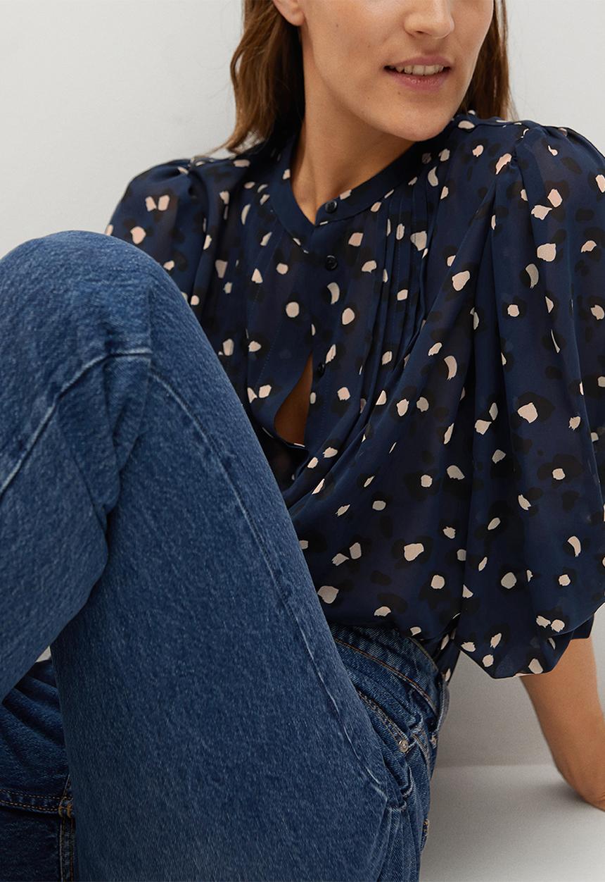MANGO - Shirt prarie - medium blue