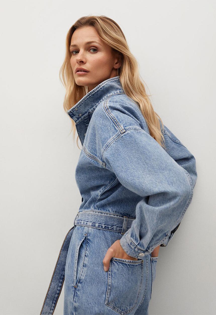 MANGO - One-piece suit naomi - open blue