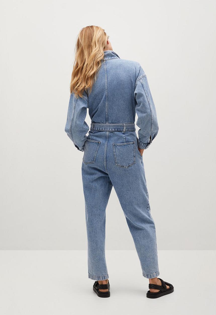MANGO - One-piece suit naomi - open blue