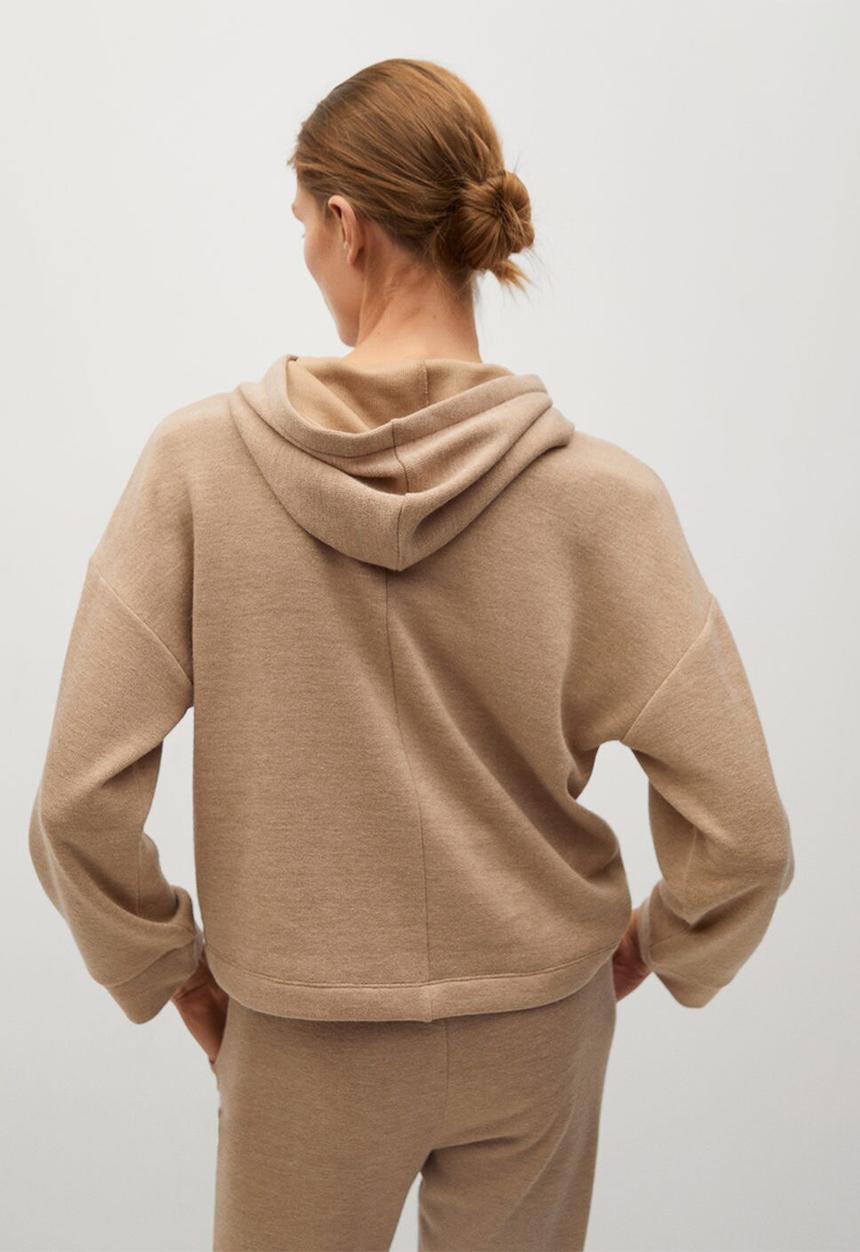 MANGO - Sweatshirt maxime hoodie - beige