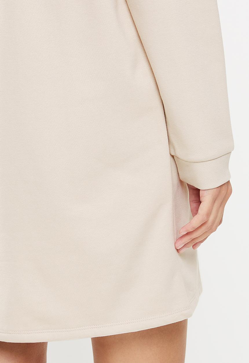 Jacqueline de Yong - Rikke ivy life long sleeve crochet dress - neutral