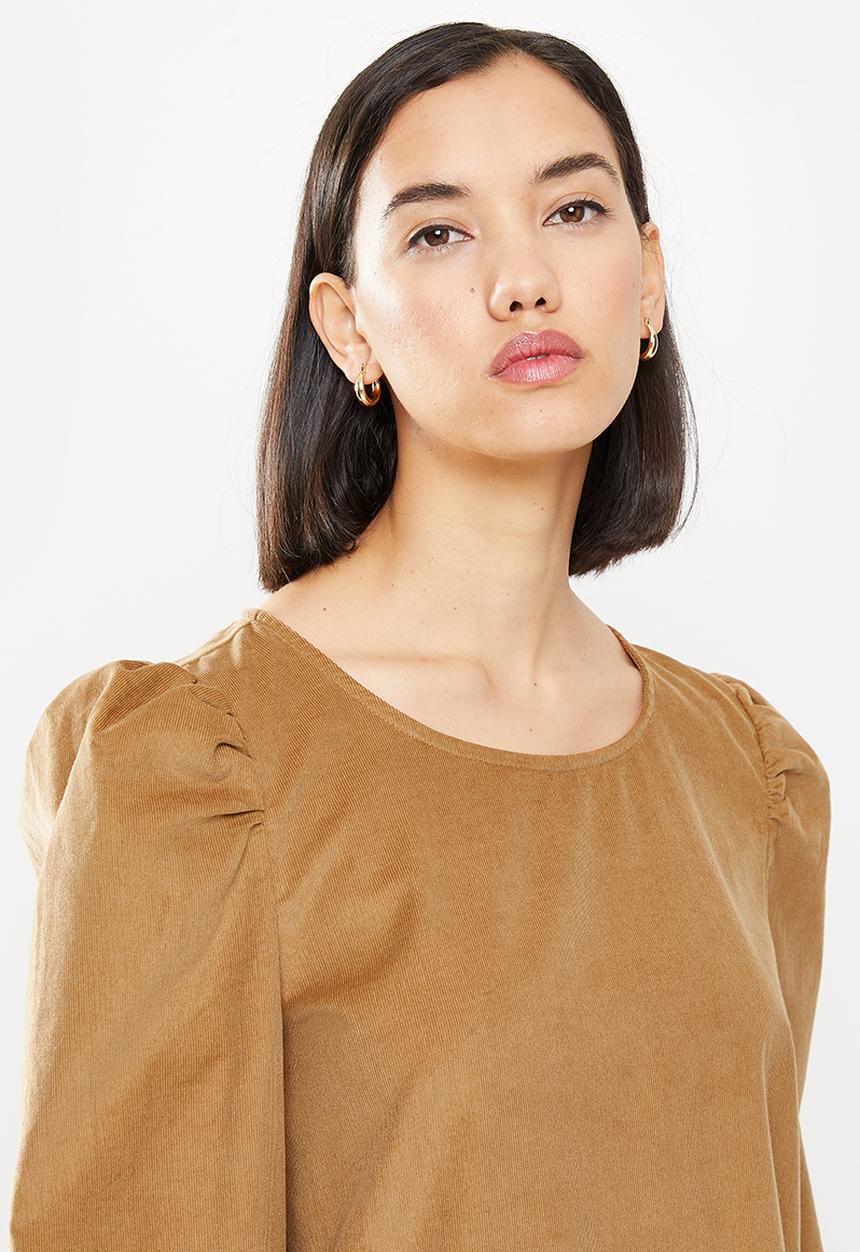Jacqueline de Yong - Collins corduroy dress - tan