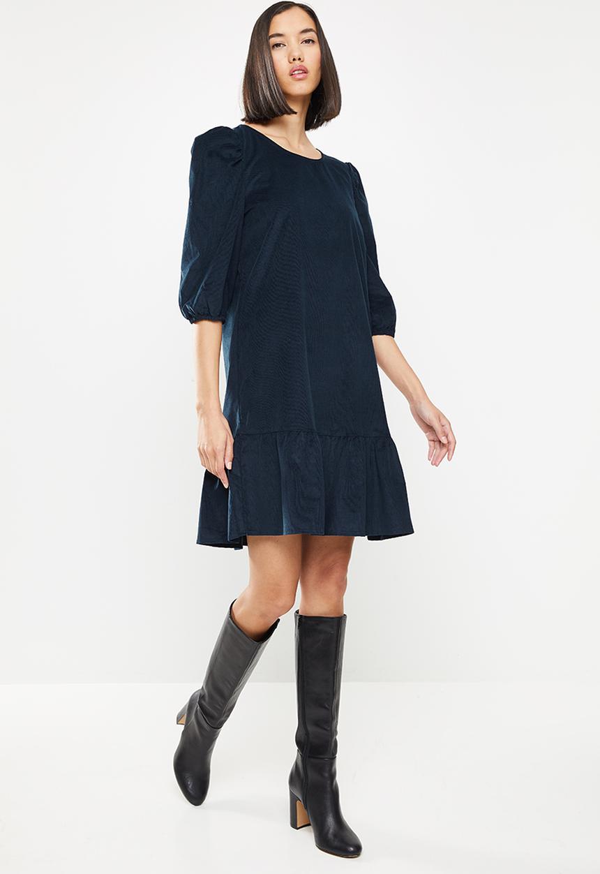 Jacqueline de Yong - Collins corduroy dress - navy 