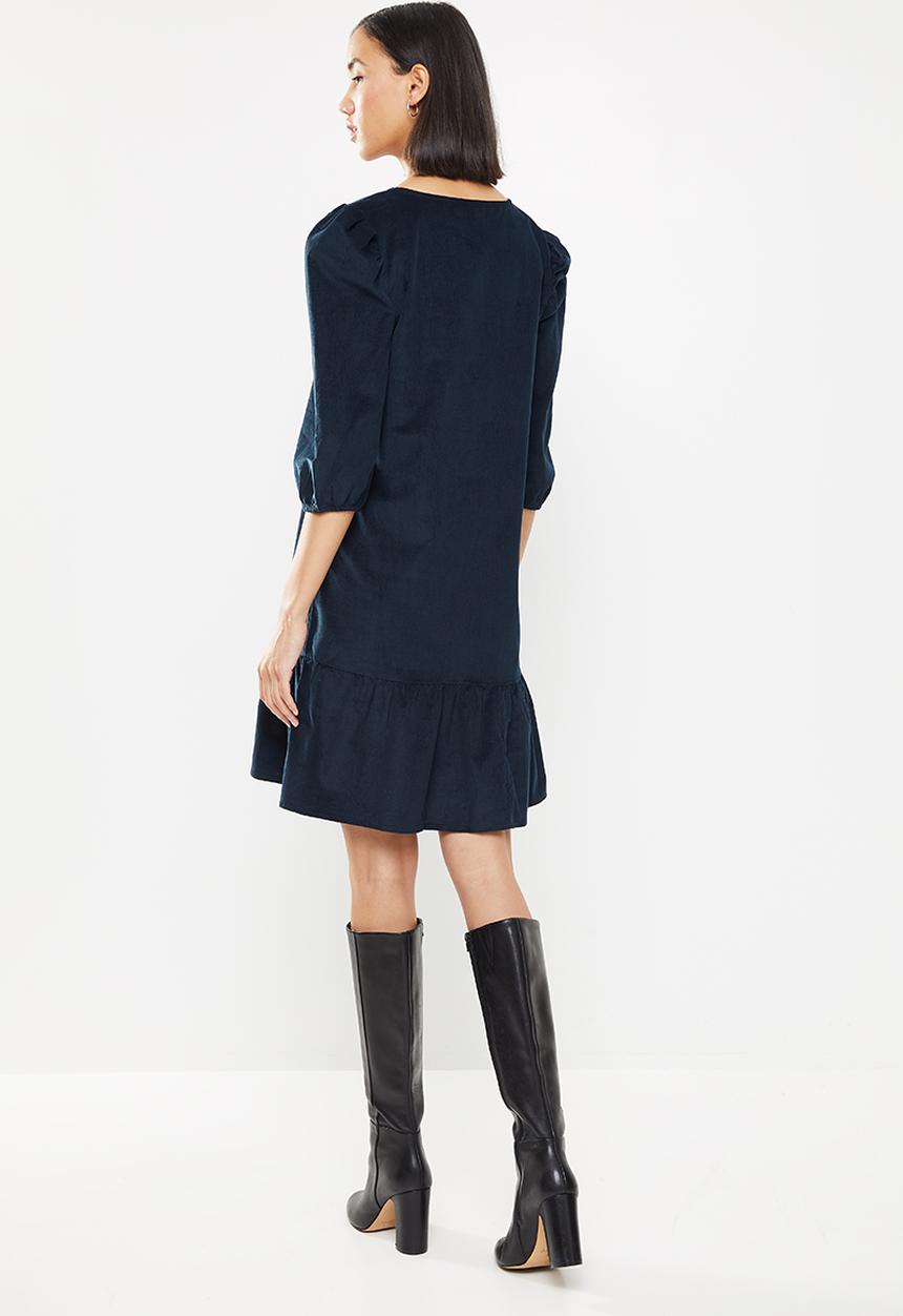 Jacqueline de Yong - Collins corduroy dress - navy 