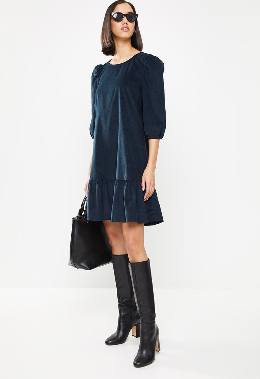 Jacqueline de Yong - Collins corduroy dress - navy 