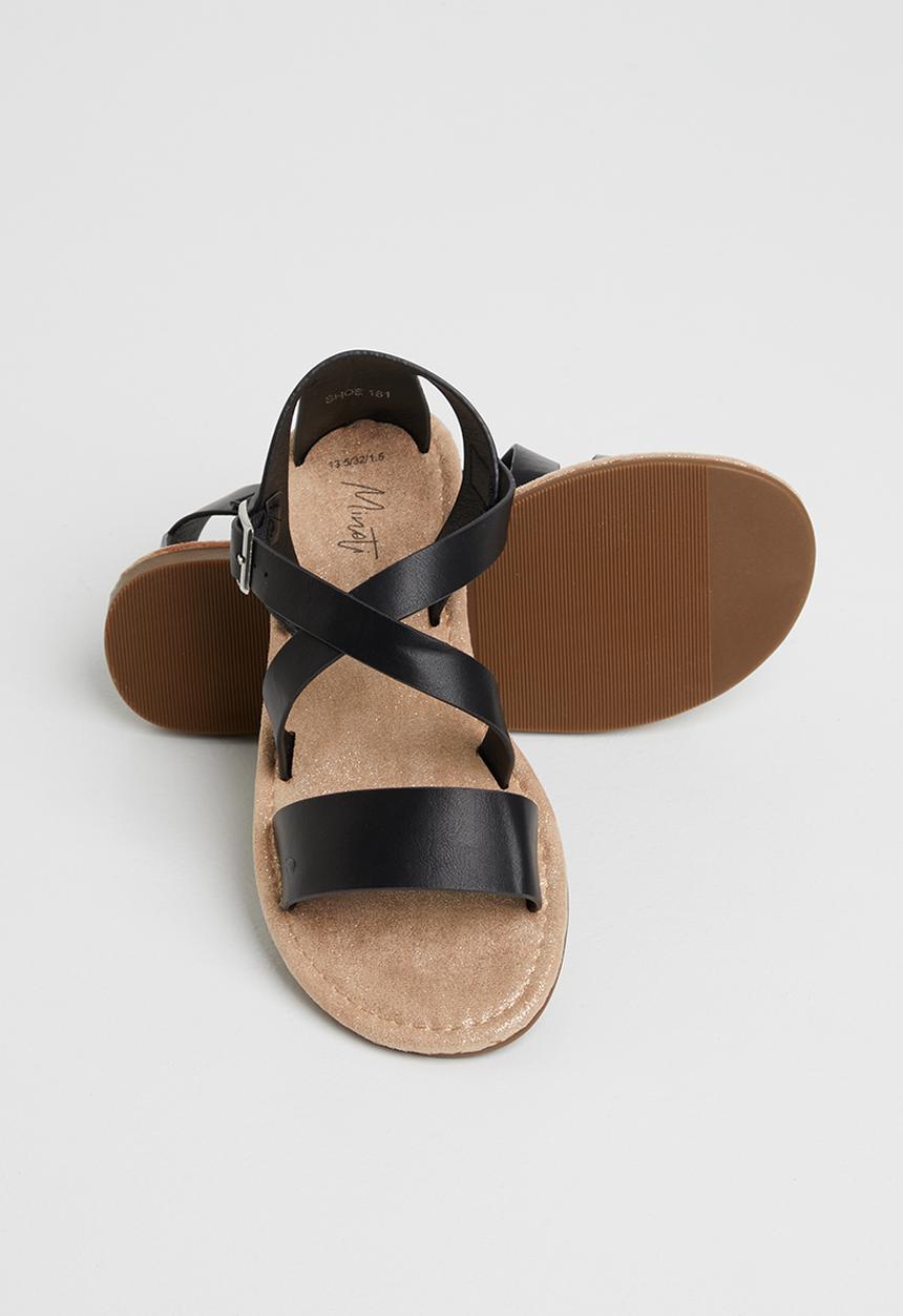 MINOTI - Girls pu sandal - black
