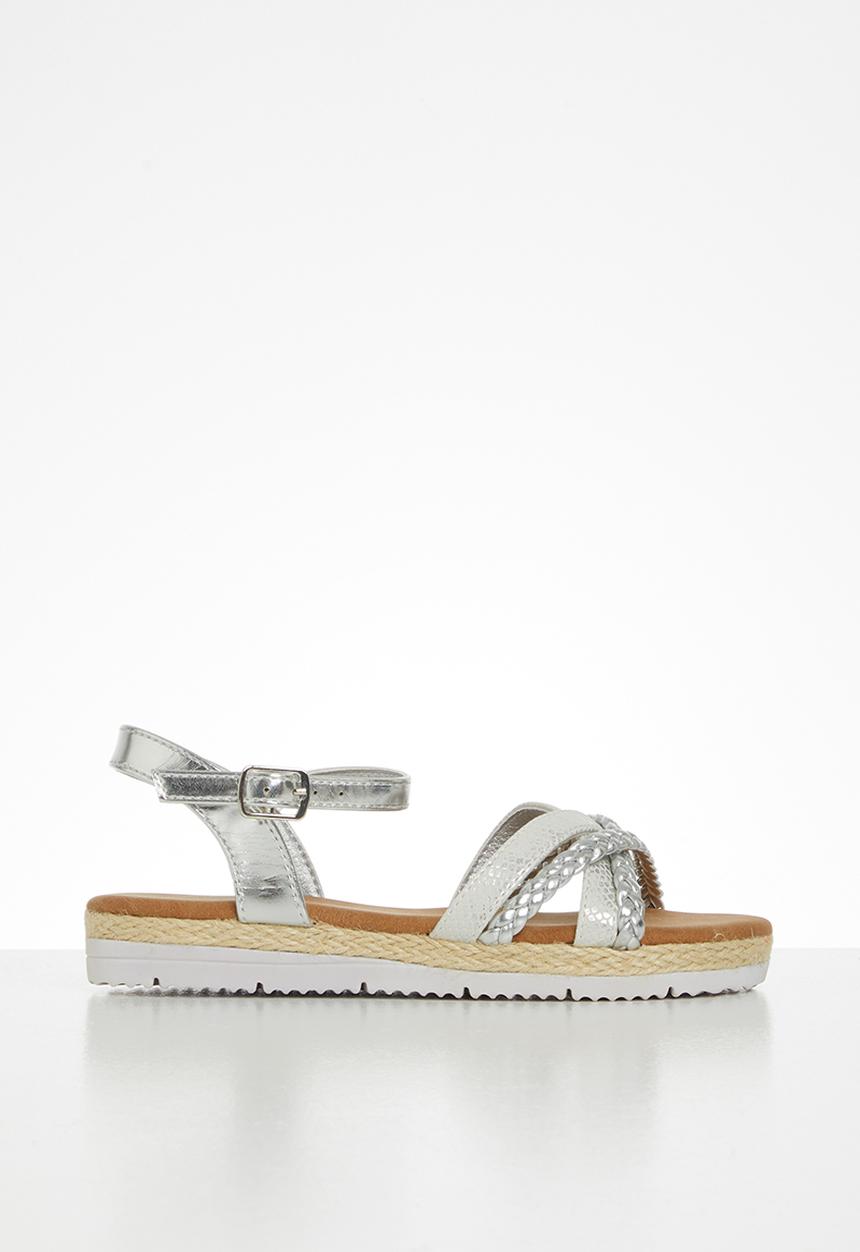MINOTI - Girls cross strap sandal - silver