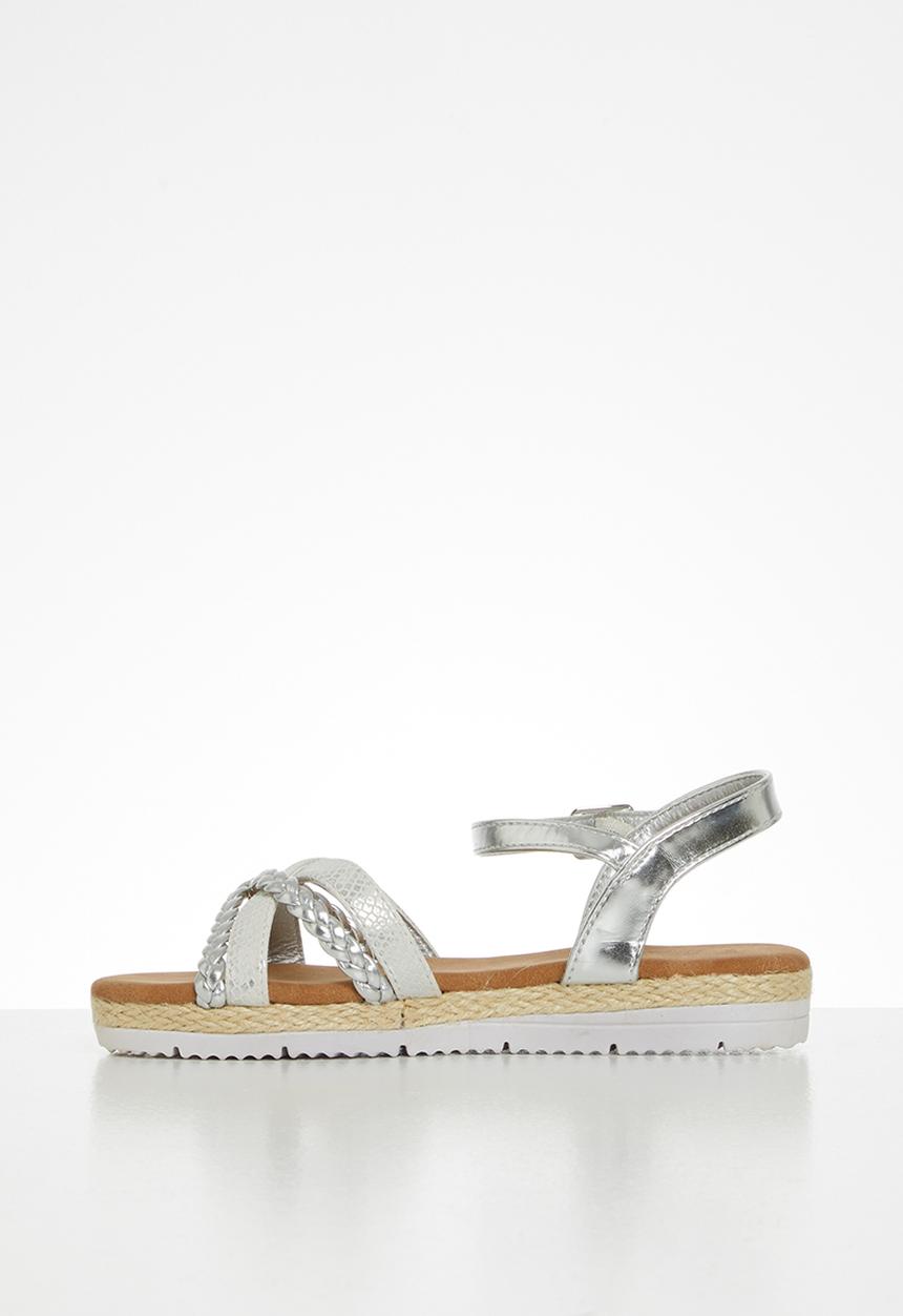 MINOTI - Girls cross strap sandal - silver