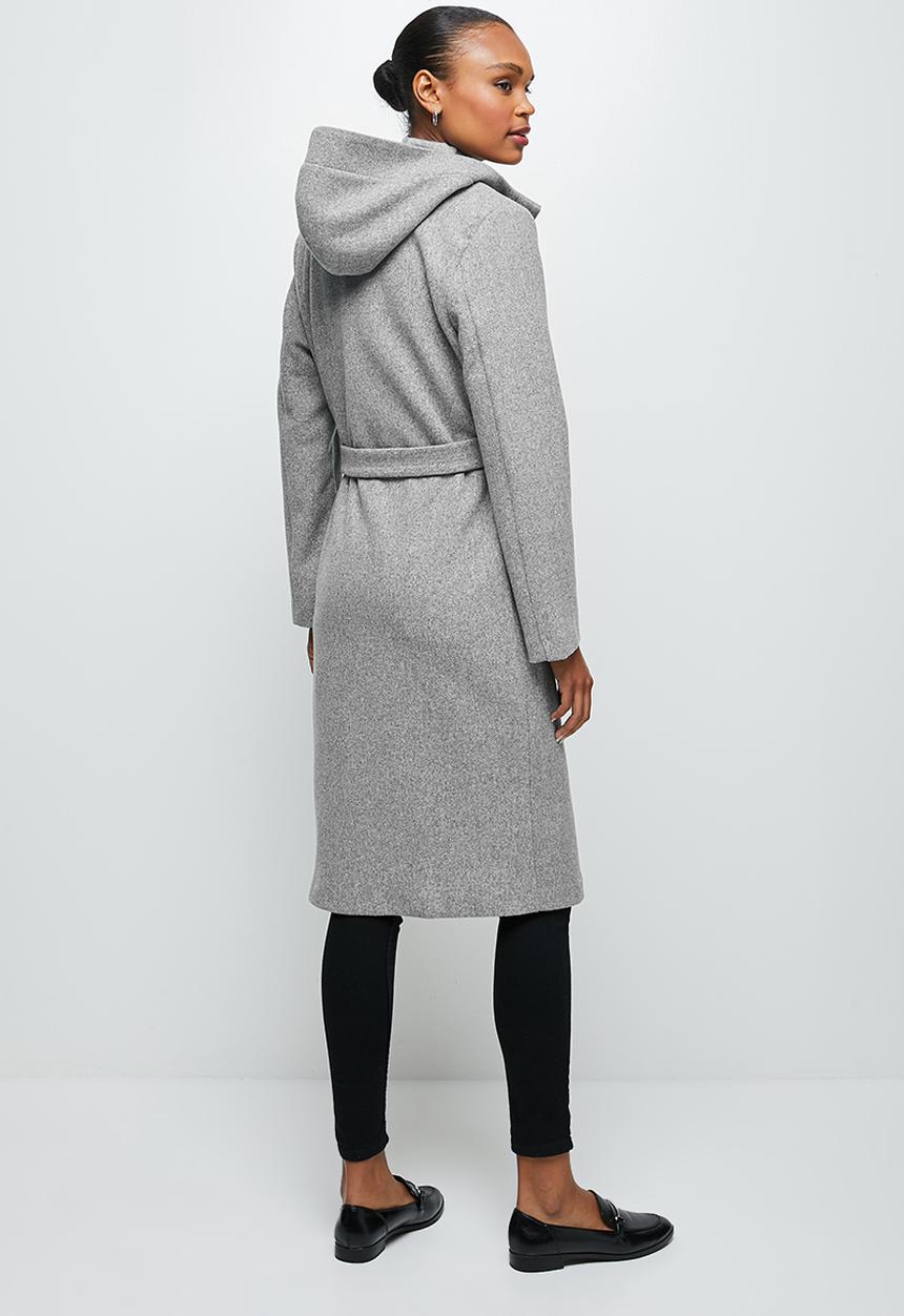edit - Hooded melton jacket - grey 
