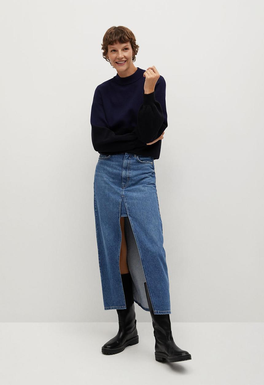 MANGO - Sweater miro - navy & black 